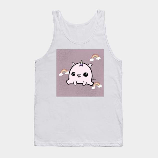 Cute pigacorn and rainbows Tank Top by AikoAthena